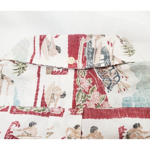 Reyn Spooner Dietrich Varez Mens Hawaiian Pullover Shirt Surfer Woody Car Vtg XL - Picture 8 of 12